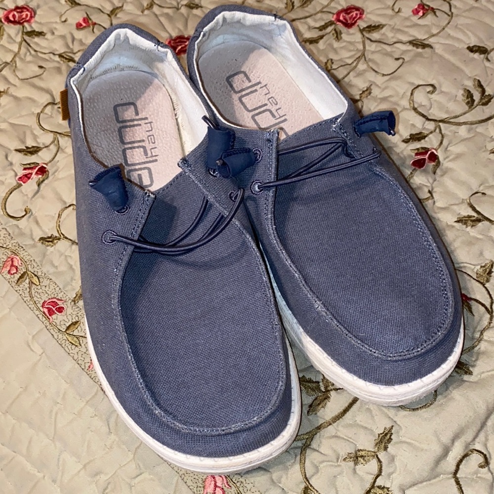 Hey dudes size 10 women’s shoes. Slate blue